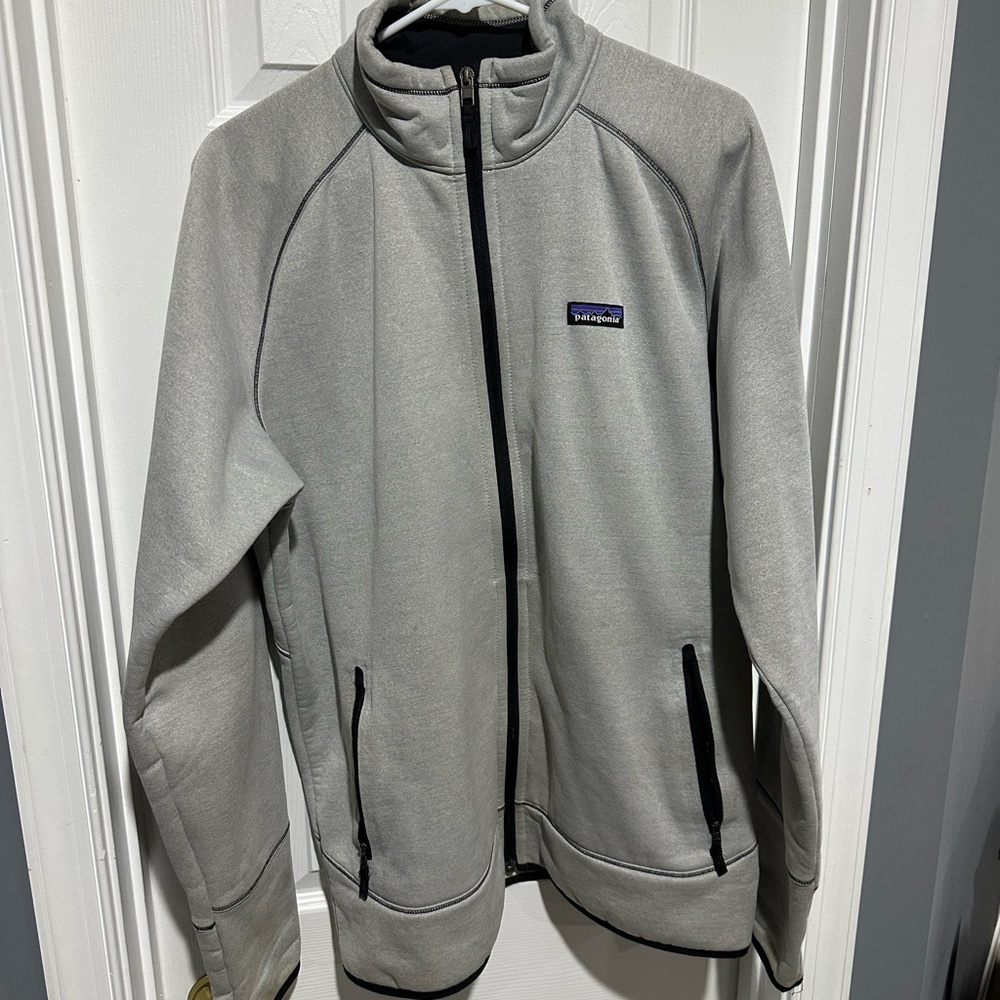 Patagonia full zip sweater jacket XL gray